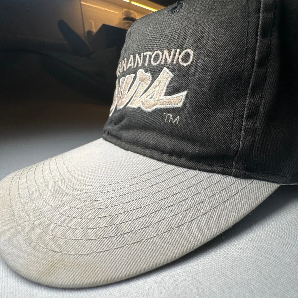 VTG San Antonio Spurs Hat Sports‎ Specialties Script Black Fiesta Green Bill 90s
